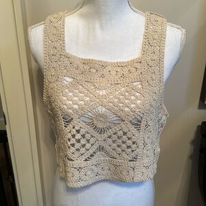 Hand woven top. One size fits all. Never been worn. Excellent condition!